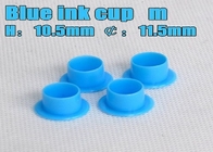 Μπλε εξαρτήματα δερματοστιξιών φλυτζανιών χρωστικών ουσιών μελανιού μηχανών δερματοστιξιών χρώματος πλαστικά
