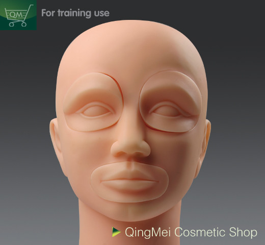 Επαναχρησιμοποιήσιμο μόνιμο δέρμα πρακτικής Makeup προμηθευτών φύλλων πρακτικής της Κίνας makeup, μαλακό κεφάλι μανεκέν Makeup